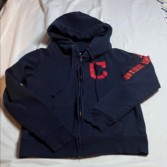 5th & Ocean Full Zip Cleveland Indians Hoodie - Picture 1 of 10